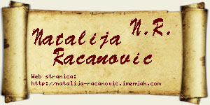 Natalija Račanović vizit kartica